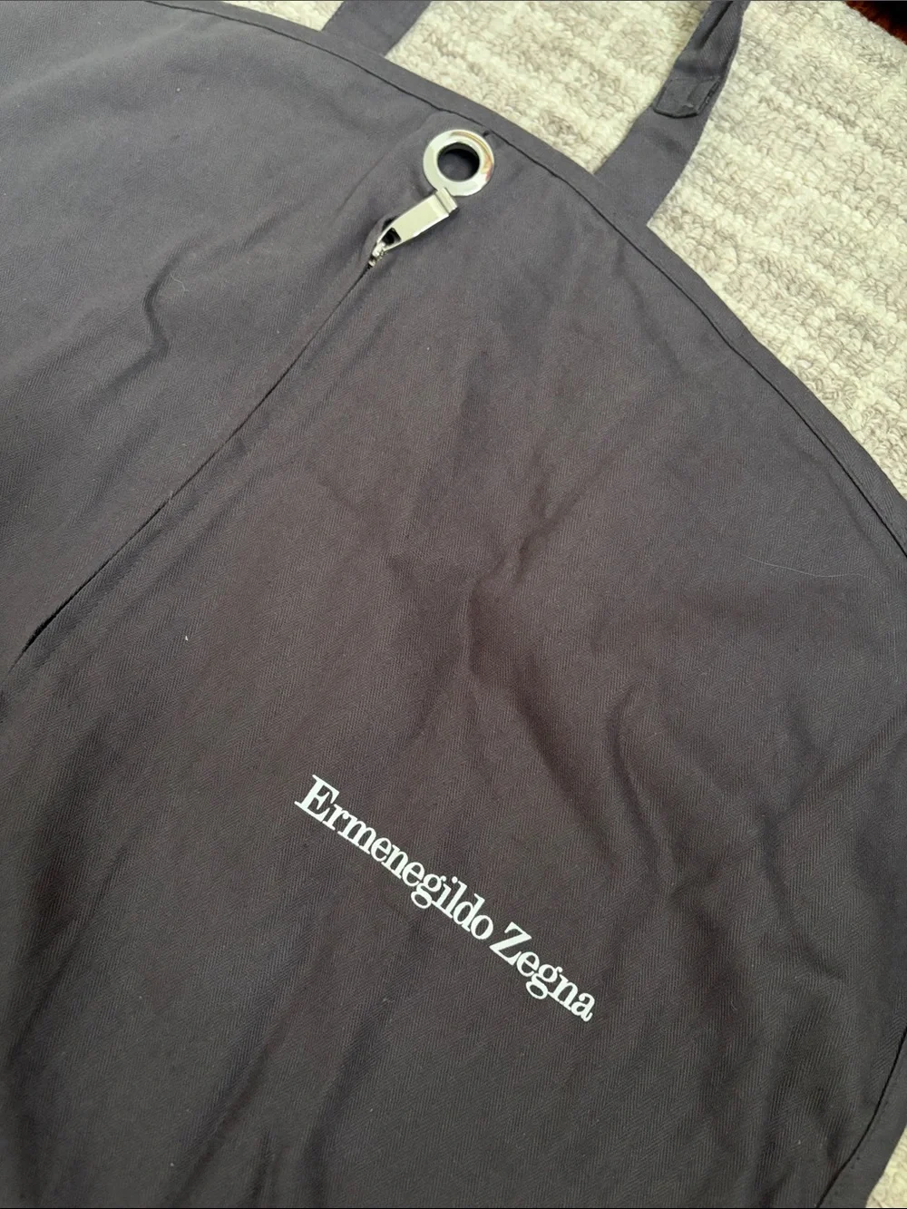 Ermenegildo Zegna Black Suit Garment Bag with Top Handle